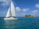 Catamaran, Island of Praslin, Seychelles, Indian Ocean, Africa Photographie par Bruno Barbier