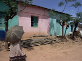 Street Scene, Village of Abi-Adi, Tigre Region, Ethiopia, Africa Photographic Print by Bruno Barbier