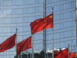 Chinese Flag, Beijing, China Photographic Print by Angelo Cavalli
