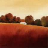 Scarlet Landscape IV Print by Hans Paus