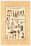 Outils de Jardinage, la Tondeuse Affiches par Laurence David