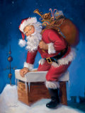 Santa in Chimney Láminas por Susan Comish