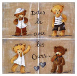 Dites le Avec les Ours Art par Joëlle Wolff
