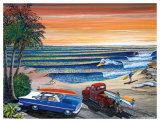 Sunset Surf Posters by Gary Birdsall