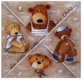 La Mer Avec les Ours Print by Joëlle Wolff