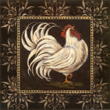 Black and White Rooster I Poster par Jo Moulton