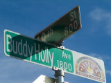 Buddy Holly Avenue, Lubbock, Texas, USA Fotografisk tryk af Ethel Davies