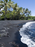 Punaluu Black Sand Beach, Island of Hawaii (Big Island), Hawaii, USA Photographie par Ethel Davies