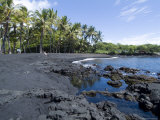 Punaluu Black Sand Beach, Island of Hawaii (Big Island), Hawaii, USA Photographie par Ethel Davies
