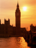 Big Ben and Houses of Parliament, Unesco World Heritage Site, London, England Photographic Print by Kathy Collins