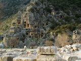 Greco-Roman Carved Tombs, Myra, Anatolia, Turkey, Eurasia Photographic Print by Ethel Davies