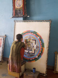 Painting School, Boudhanath (Bodhnath) Stupa, Kathmandu, Nepal Photographic Print by Ethel Davies