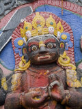 Kala Bhairab Sculpture, Durbar Square, Kathmandu, Nepal Photographie par Ethel Davies