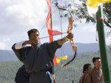 Archery, Bhutan's National Sport, Paro, Bhutan,Asia Photographic Print by Angelo Cavalli