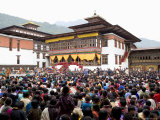 Buddhist Festival (Tsechu), Trashi Chhoe Dzong, Thimphu, Bhutan Photographic Print by Angelo Cavalli