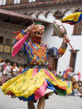Buddhist Festival (Tsechu), Trashi Chhoe Dzong, Thimphu, Bhutan Photographic Print by Angelo Cavalli