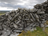 Dry Stone Wall on the Burren, County Clare, Munster, Republic of Ireland Photographic Print by Gary Cook