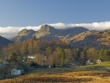 Elterwater Village with Langdale Pikes, Lake District National Park, Cumbria, England Photographic Print by James Emmerson