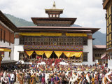 Buddhist Festival (Tsechu), Trashi Chhoe Dzong, Thimphu, Bhutan Photographic Print by Angelo Cavalli