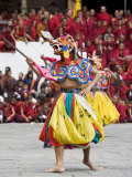Buddhist Festival (Tsechu), Trashi Chhoe Dzong, Thimphu, Bhutan Photographic Print by Angelo Cavalli