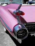Close-Up of Fin and Lights on a Pink Cadillac Car Photographic Print by Mark Chivers
