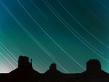 Long Exposure of Star Trails in Night Sky, Arizona Utah Border, USA Photographic Print by Angelo Cavalli