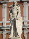 Statue of Roland in Front of the House of the Blackheads, Melngalvju Nams, Town Hall Square, Riga Photographic Print by Gary Cook