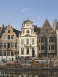 Traditional Gabled Houses by the River, Ghent, Belgium Photographic Print by James Emmerson
