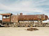 Rusting Locomotive at Train Graveyard, Uyuni, Bolivia, South America Photographic Print by Mark Chivers