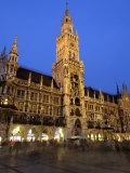 Neues Rathaus (New Town Hall), at Night, Marienplatz, Munich, Bavaria (Bayern), Germany Photographic Print by Gary Cook