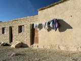 Washing Line Outside Local House, Salar De Uyuni, Bolivia, South America Photographic Print by Mark Chivers