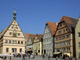 Ratstrinkstube and Town Houses, Marktplatz, Rothenburg Ob Der Tauber, Germany Photographic Print by Gary Cook