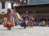 Buddhist Festival (Tsechu), Trashi Chhoe Dzong, Thimphu, Bhutan Photographic Print by Angelo Cavalli
