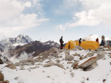 Base Camp on Huayna Potosi, Cordillera Real, Bolivia, South America Photographic Print by Mark Chivers