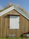 Turf Roofed Wooden Hut, Kvaloya Island, West of Tromso, Norway, Scandinavia Photographic Print by Gary Cook