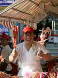 Chinese Food, Wangfujing Snack Road, Wangfujing Dajie Shopping District, Beijing, China Photographic Print by Angelo Cavalli