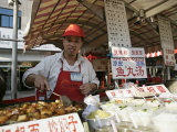 Food Vendor in Wangfujing Snak Road, Wangfujing Dajie Shopping District, Beijing, China Photographic Print by Angelo Cavalli