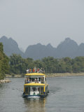 Cruise Boat Between Guilin and Yangshuo, Li River, Guilin, Guangxi Province, China Photographic Print by Angelo Cavalli