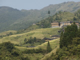 Village of Pin Gan, Longsheng Terraced Ricefields, Guilin, Guangxi Province, China Photographic Print by Angelo Cavalli