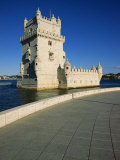 Torre De Belem River Along the Lisbon Port Photographic Print by Alain Evrard