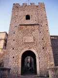 Land Gate Tower, Old Town, Korcula, Korcula Island, Croatia 写真プリント - リサ・Gillham