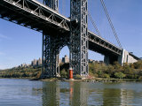 Little Red Lighthouse Under George Washington Bridge, New York, USA Photographic Print by Peter Scholey