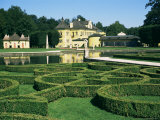 Curved Hedges in Formal Gardens, Schloss Hellbrunn, Near Salzburg, Austria Photographic Print by Ken Gillham