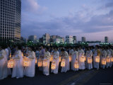 Lantern Parade at Beginning of Buddha's Birthday Evening, Yoido Island, Seoul, Korea Photographic Print by Alain Evrard