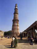 The Qutab Minar, Built Around 1200 AD, Unesco World Heritage Site, Delhi, India Photographic Print by Robert Harding