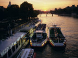 Pont Neuf and Tour Boats on the River Seine at Sunset, Paris, France Photographic Print by Ken Gillham