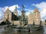 Neptune Fountain, Hillerod-Frederiksborg Slot (Castle), Zealand, Denmark, Scandinavia Photographic Print by Ken Gillham