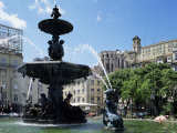 Rossio and Carmo Church, Lisbon, Portugal Photographic Print by Peter Scholey