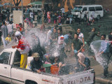 Songkran, Thai New Year, Water Festival, Chiang Mai, Thailand, Southeast Asia Photographic Print by Alain Evrard