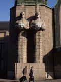 Emil Wikstroms Giants, Railway Station, Helsinki, Finland, Scandinavia Photographic Print by Ken Gillham